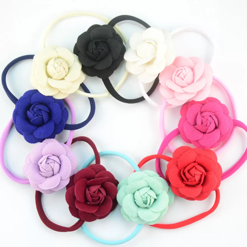 10PCS  About 33cm Nylon Baby Headbands Run-Resistant Headbands Wholesale nylon elastic one size fits all Stretchy Baby Headbands DIY Baby Headbands color 15