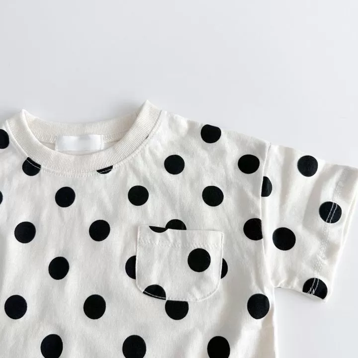 2 Pieces Set Baby Kid Girls Polka dots Tops And Shorts Wholesale 24030124