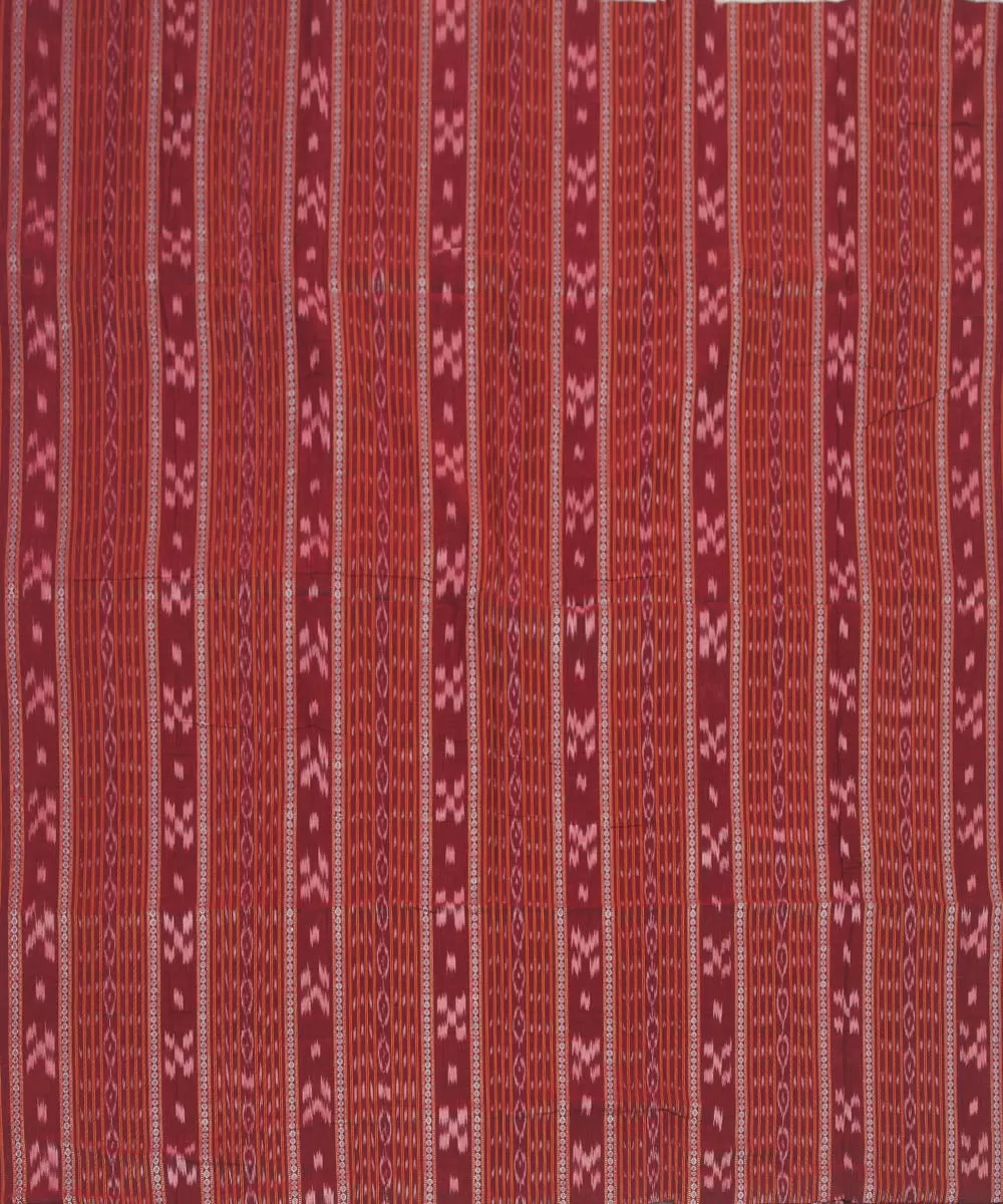 2.4 m maroon handwoven cotton nuapatna dress material