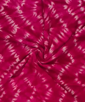 2.5m Pink white cotton tie dye kurta material