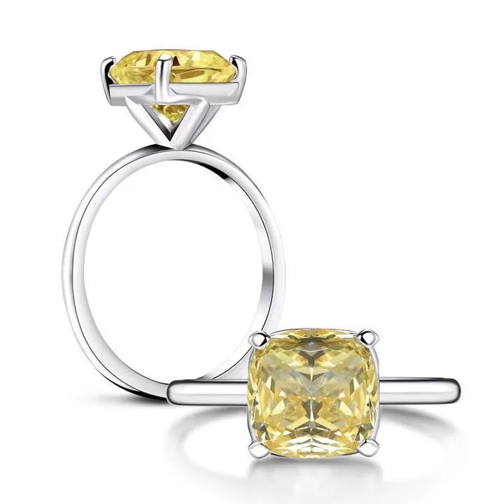 3.0 CT Classic Cushion Cut Solitaire Ring