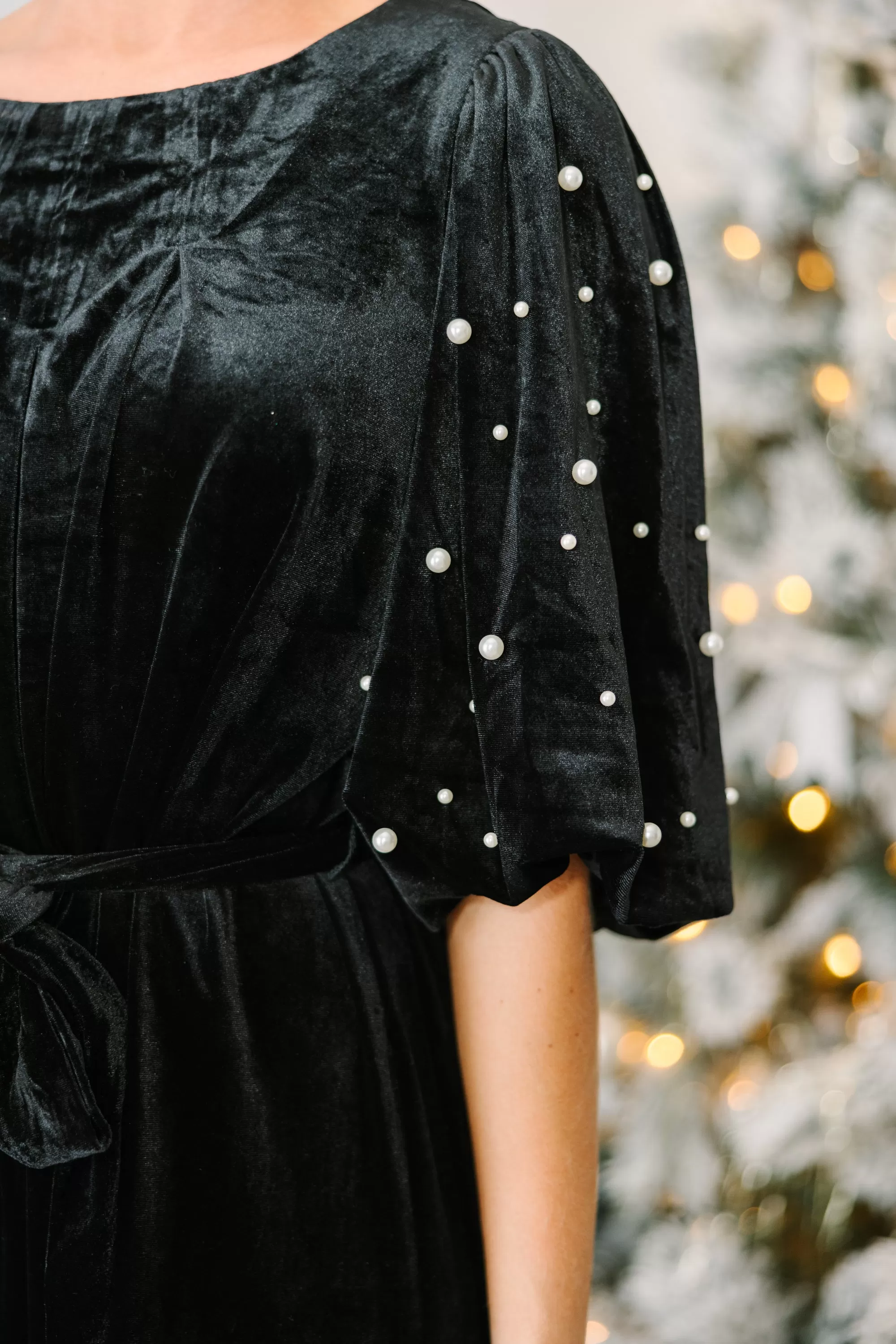 A Night To Remember Black Velvet Dress