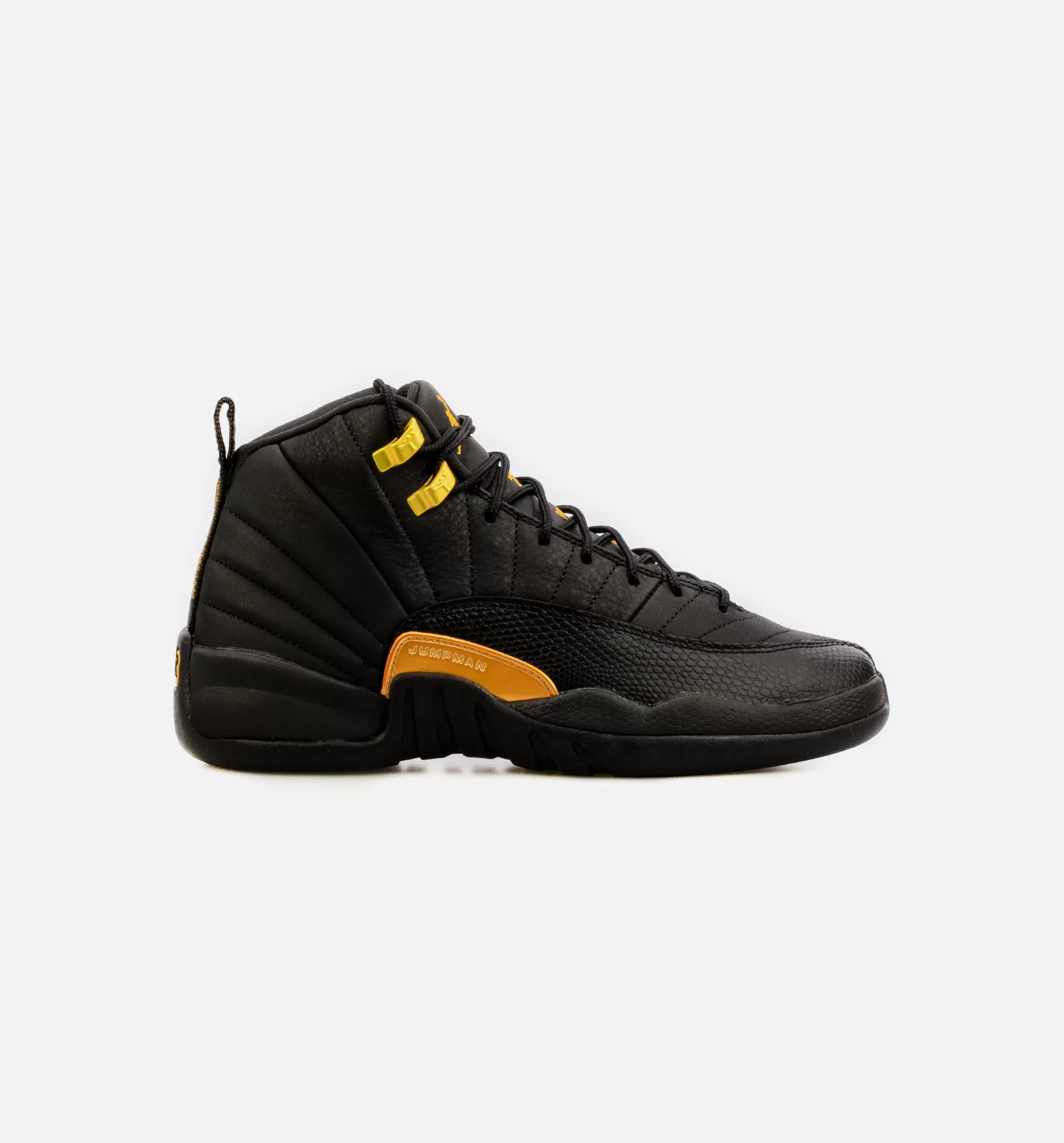 Air Jordan 12 Retro Black Taxi Grade School Lifestyle Shoe - Black Free Shipping