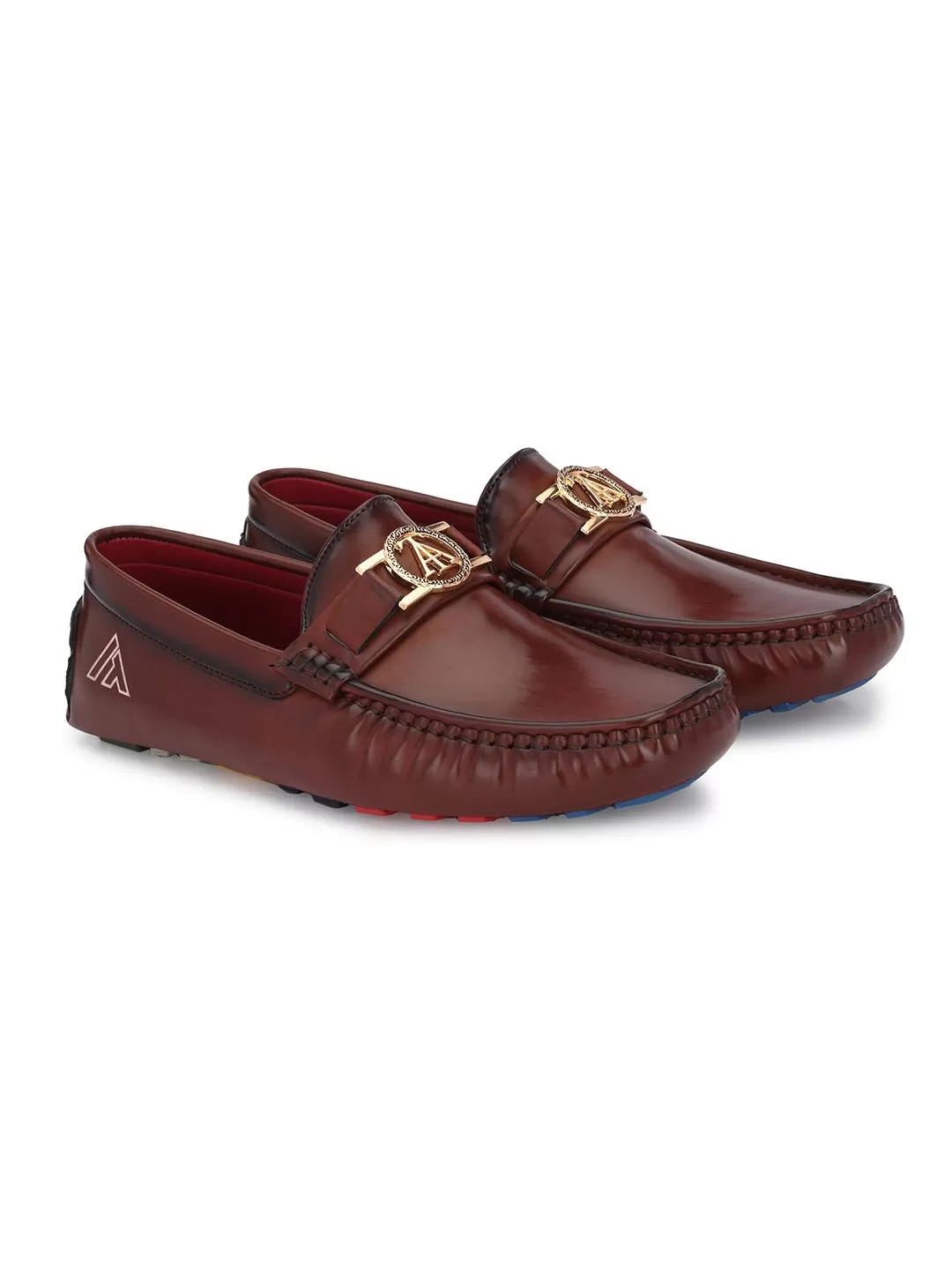 Alberto Torresi Creaseless Burnish Alpha Diver Bordo Loafers For Men