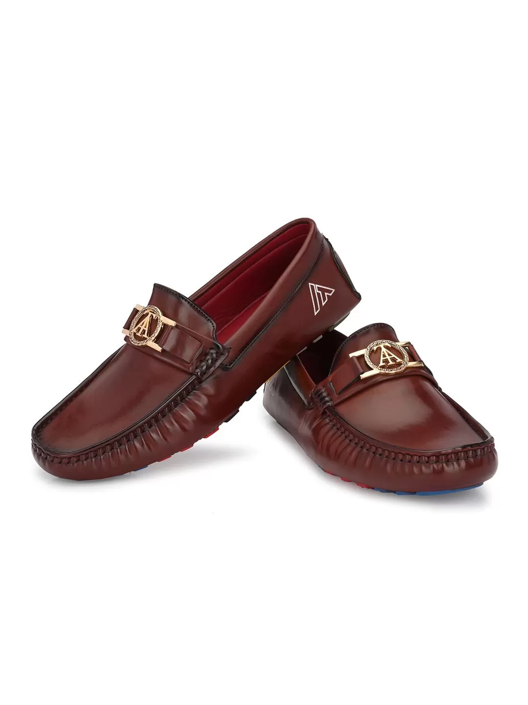 Alberto Torresi Creaseless Burnish Alpha Diver Bordo Loafers For Men