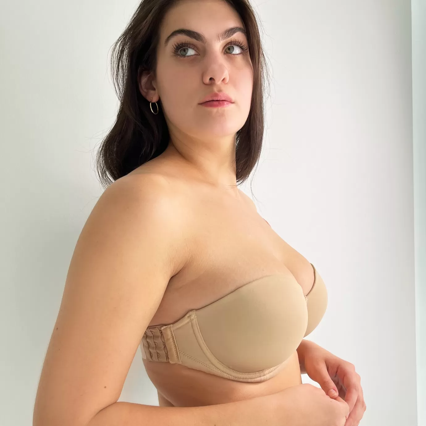 Angelina Strapless/Convertible Underwire Bra Cup - Beige