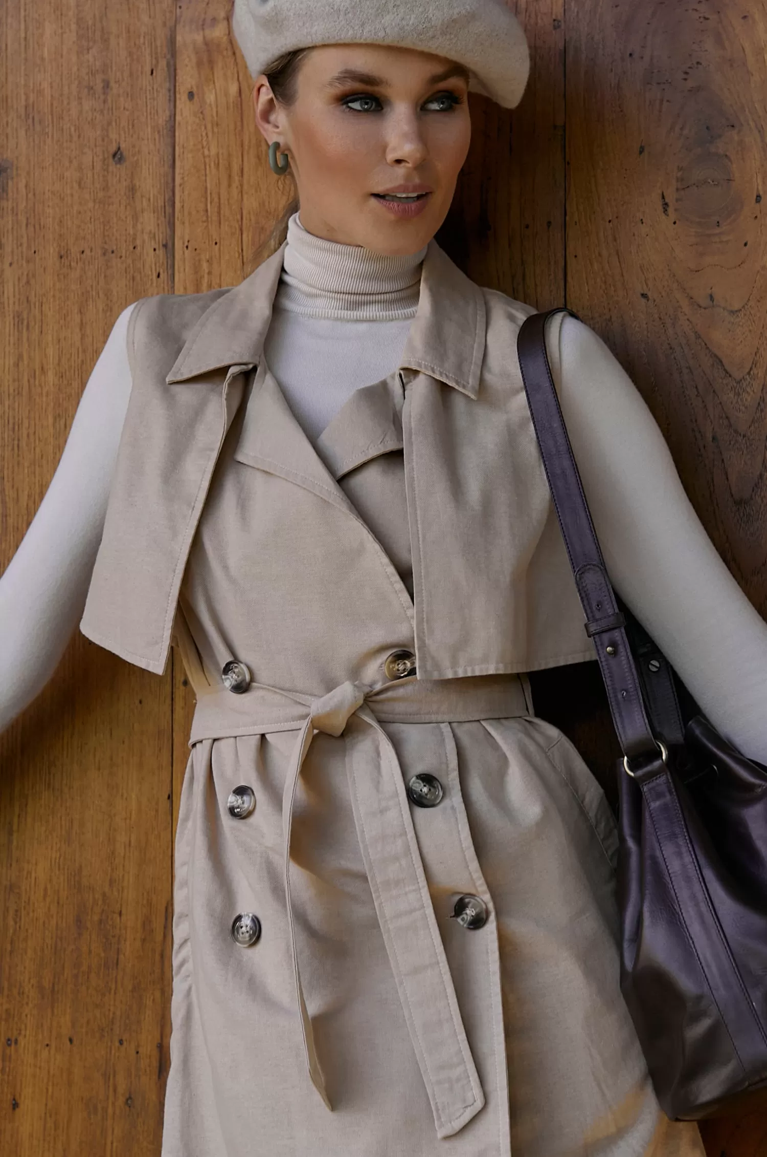 Arden Belted Vest Trench