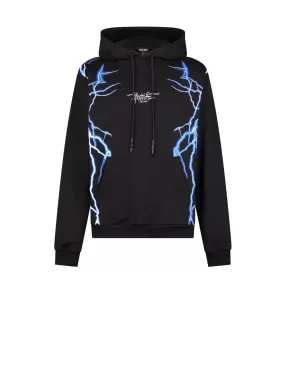 Black Hoodie Whit Blue New Lightning