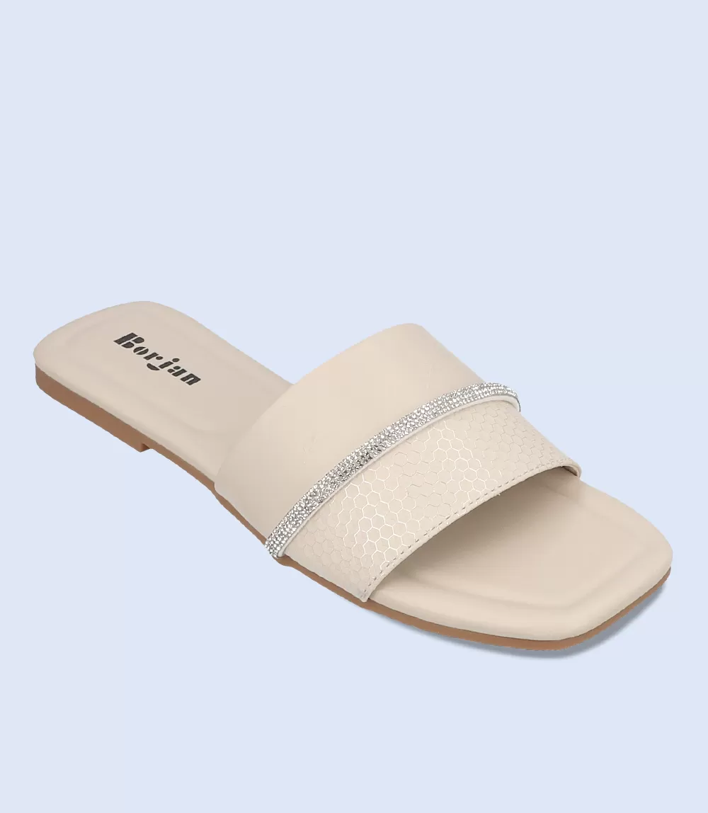 BW7345-IVORY-Women Casual Slipper