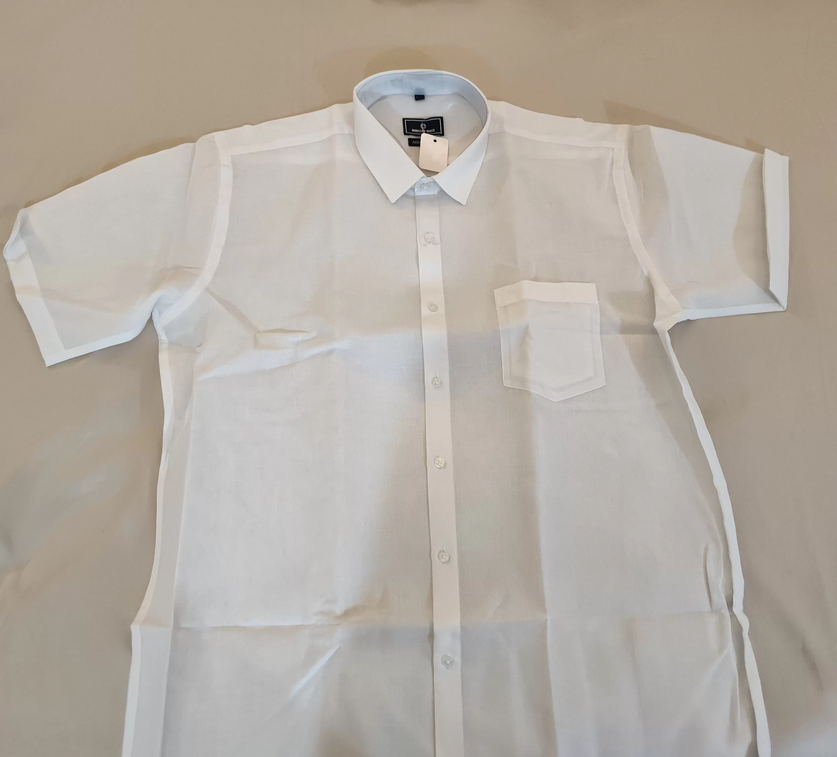 Charming White Color Silk Shirt With Half Sleeve For Men