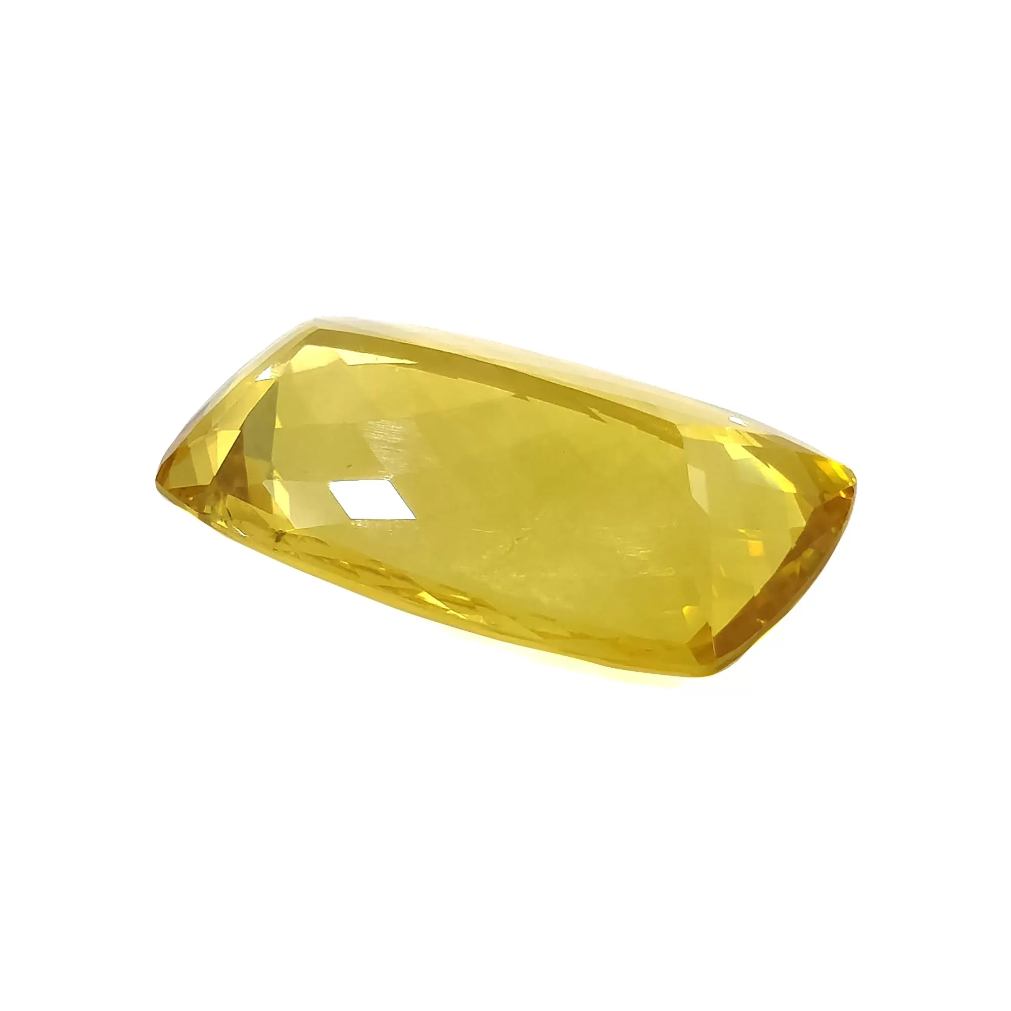 CITRINE Gemstone Normal Cut : 53.05cts Natural Untreated Unheated Yellow Citrine Cushion Shape 38*22mm