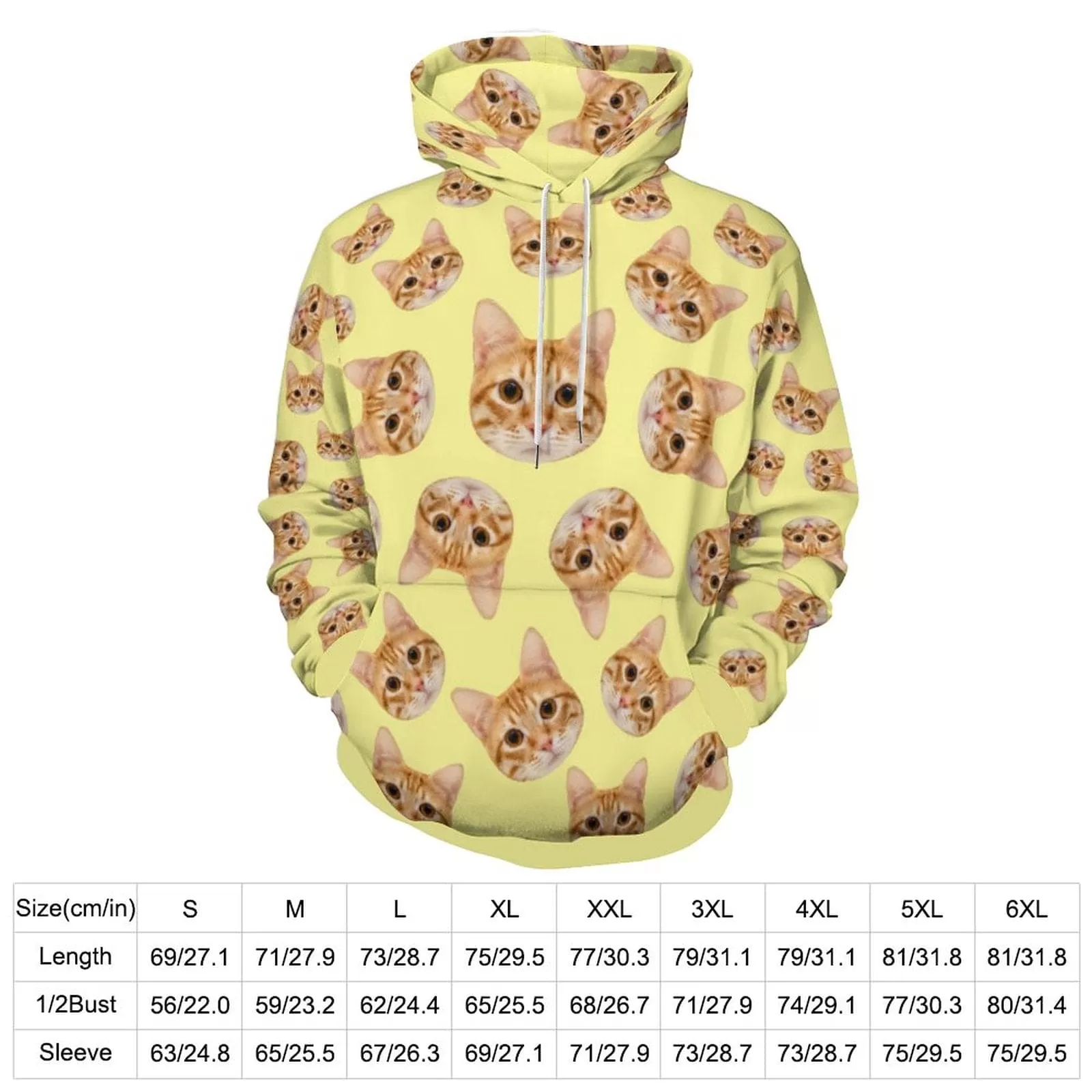 Custom Face Multicolor Hoodie Unisex Design Your Own Hoodie Personalized Loose Hoodie Top Outfits