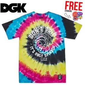 DGK Skateboards Pop Eye Spinach T-Shirt, Tye Dye