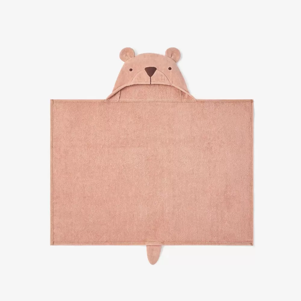 Elegant Baby Bath Wrap - Rust Bear