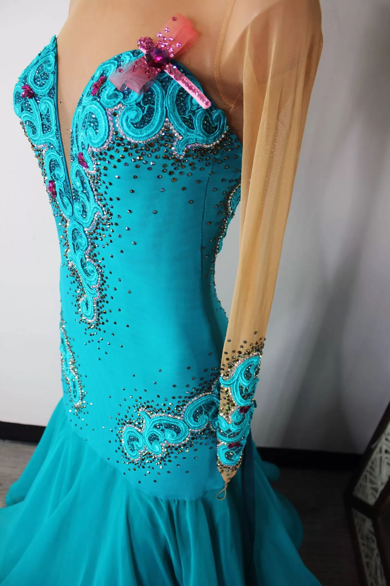 EM Couture Blue  Ballroom Dress