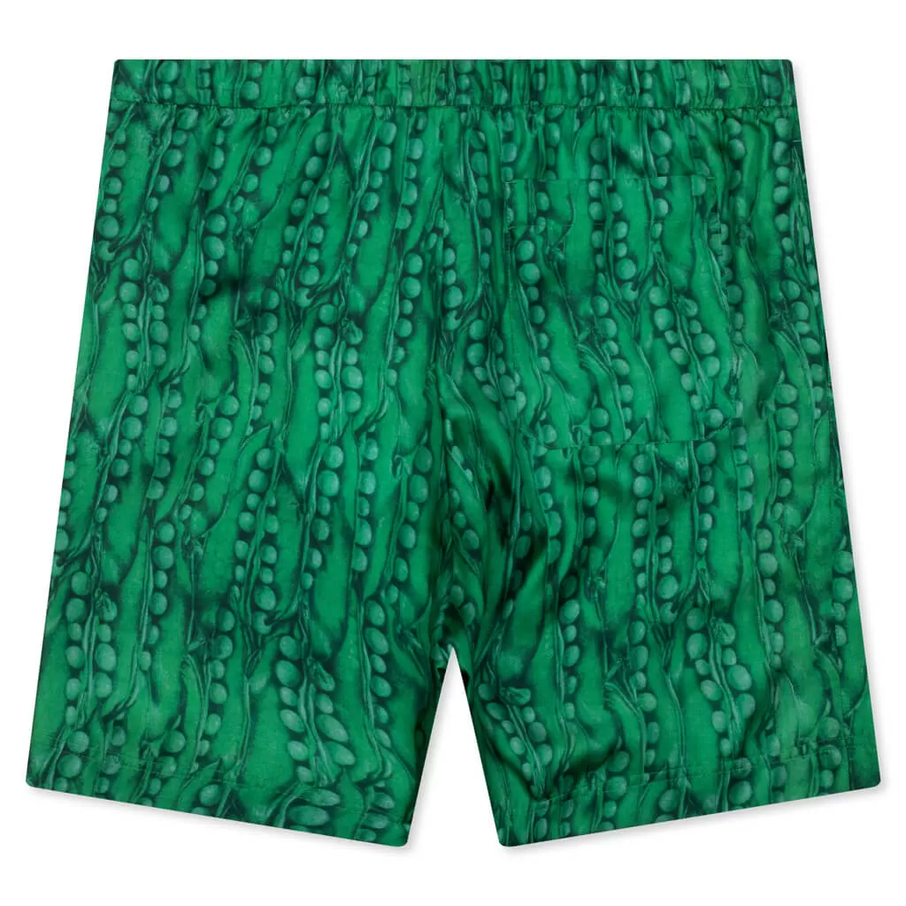 Formal Elasticated Shorts - Green