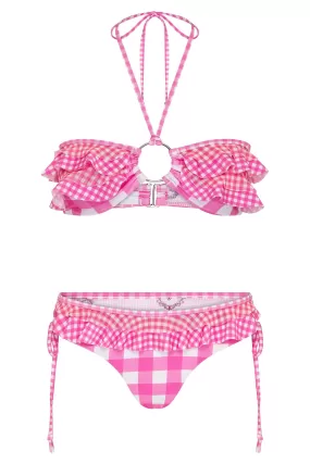 Gingham Bandeau Bikini Bottoms