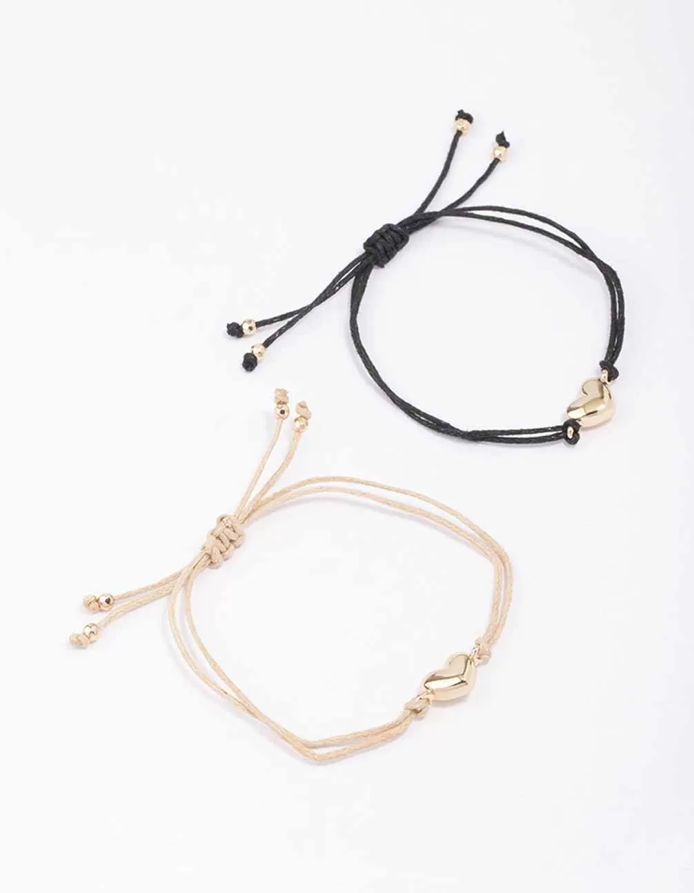 Gold Rope Heart Bracelet