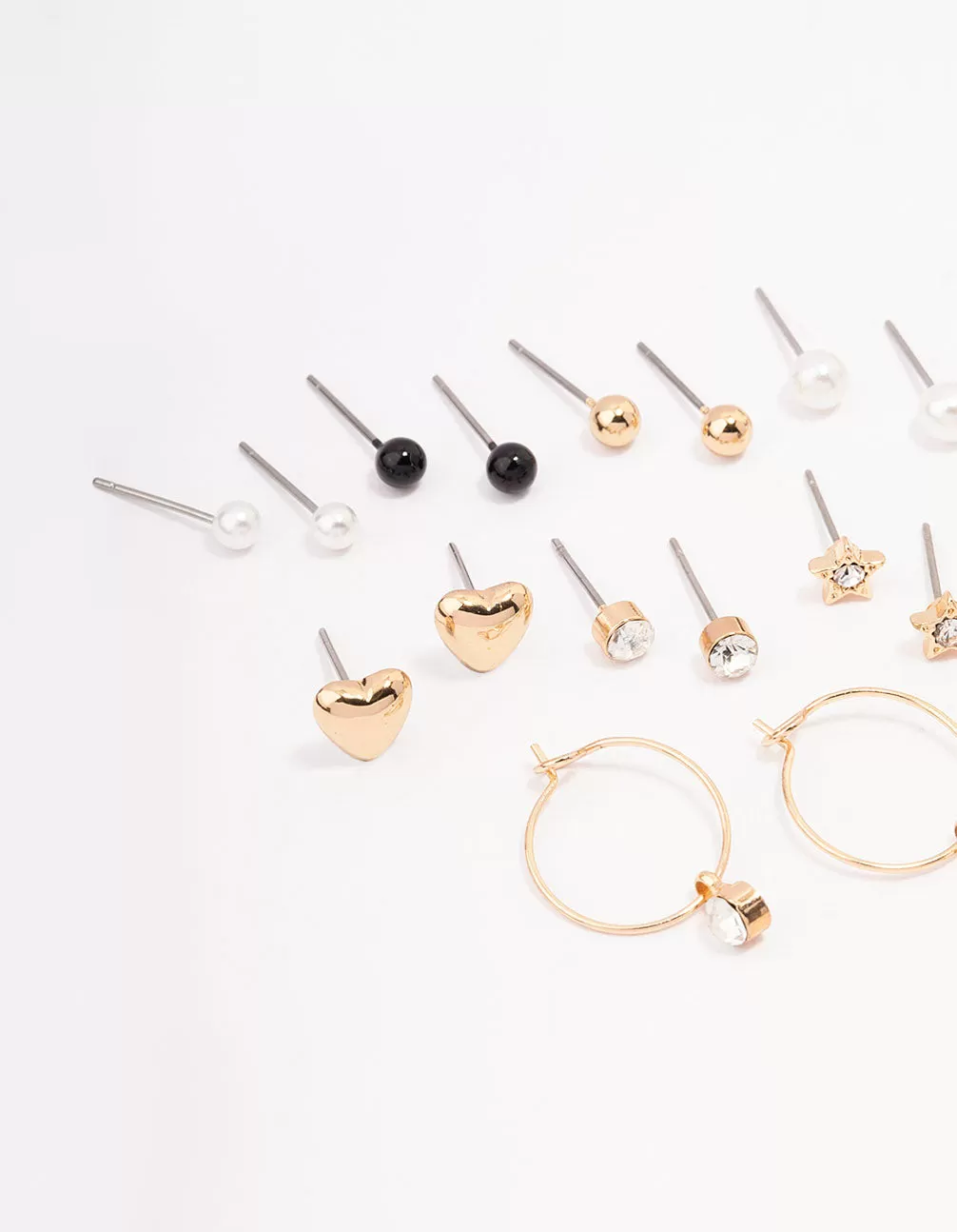 Gold Star & Heart Earring 12-Pack