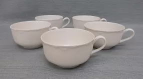 Haviland Ranson White Tea Cups - Set of 5