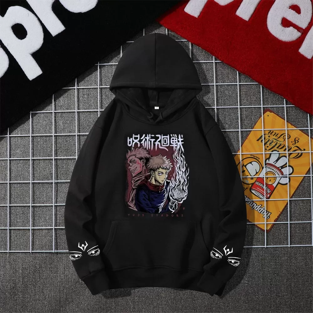 Jujutsu Kaisen Hoodie - Casual Oversized Sweatshirt with Yuji Itadori Print