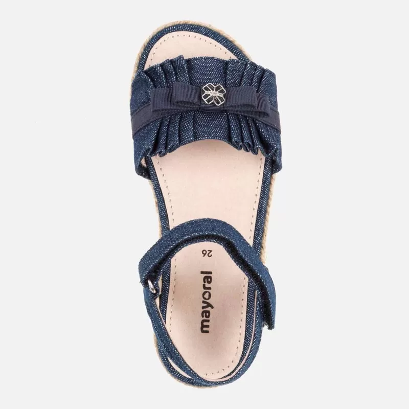 Jute Platform Sandals - Dark Jeans