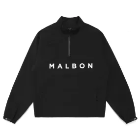 Malbon 1/4 Zip Lock Rain Jacket - Black