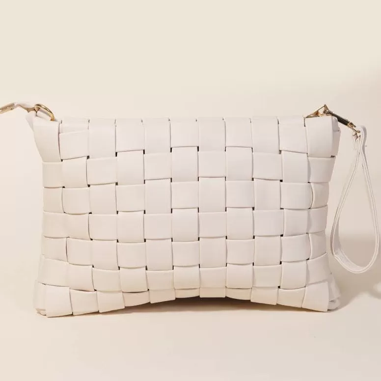 Martha Faux Leather Weave Bag