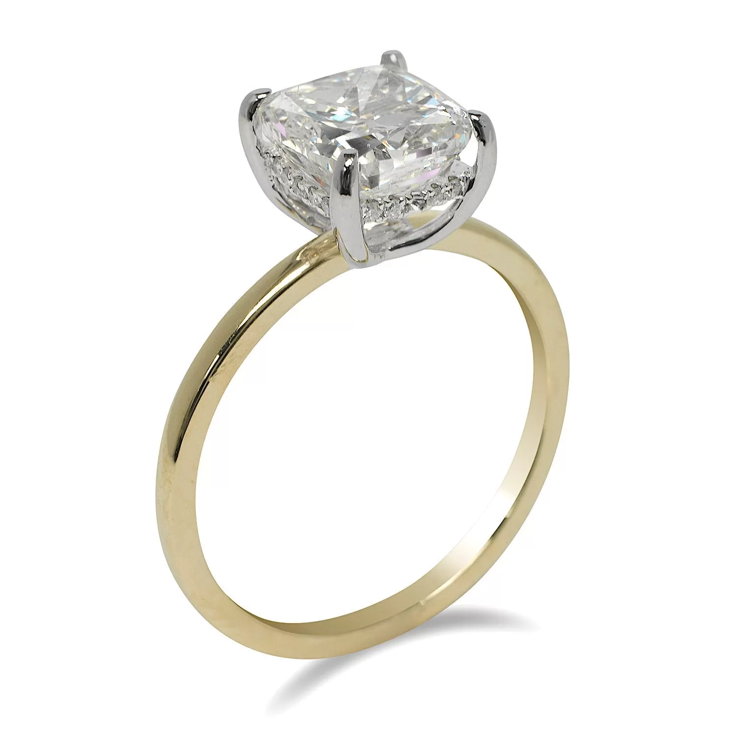 MIMI 2 CARAT CUSHION CUT F COLOR VS CLARITY SOLITAIRE DIAMOND ENGAGEMENT RING 18K GOLD CERTIFIED 2 CT F VS2 BY MIKE NEKTA