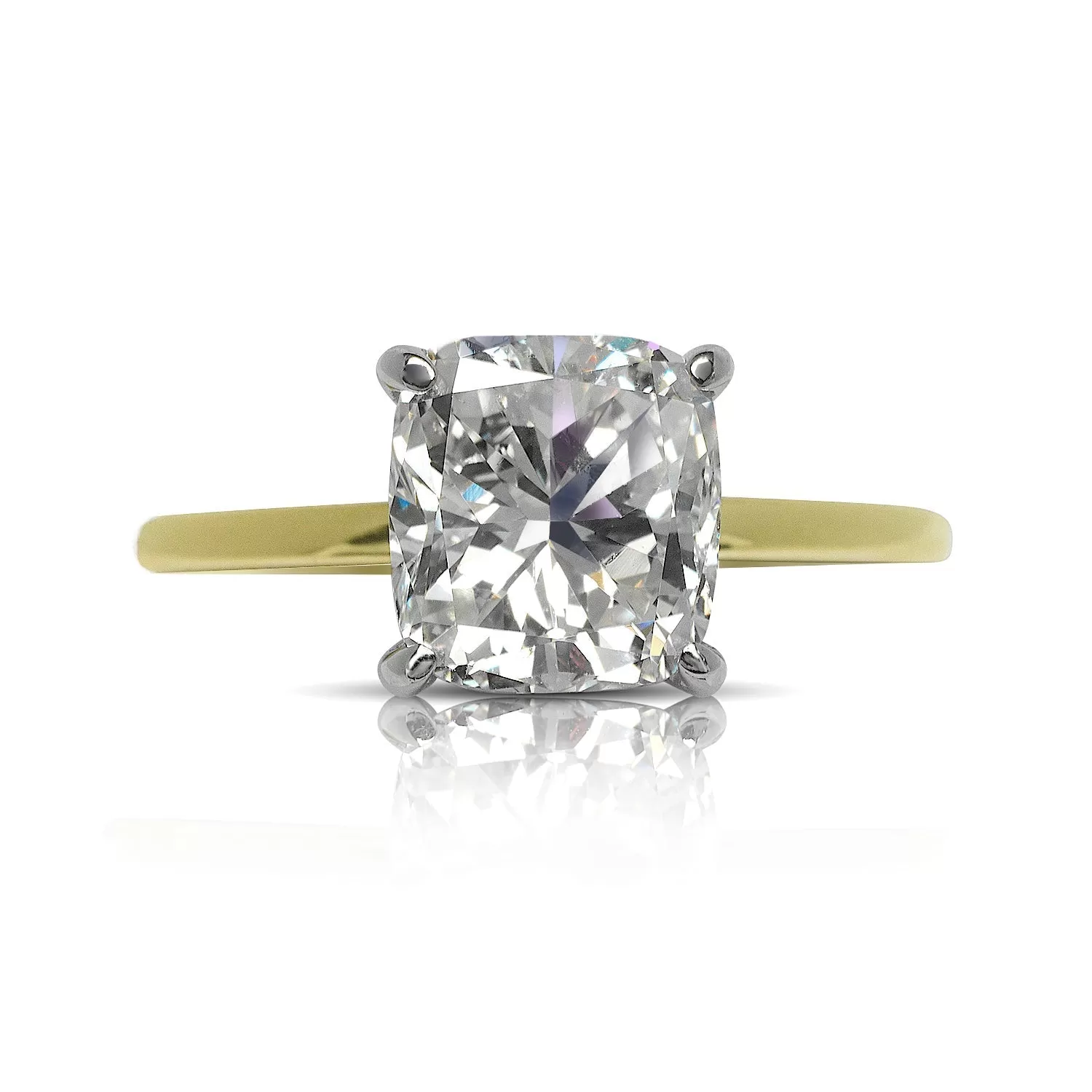 MIMI 2 CARAT CUSHION CUT F COLOR VS CLARITY SOLITAIRE DIAMOND ENGAGEMENT RING 18K GOLD CERTIFIED 2 CT F VS2 BY MIKE NEKTA