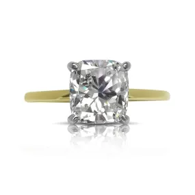 MIMI 2 CARAT CUSHION CUT F COLOR VS CLARITY SOLITAIRE DIAMOND ENGAGEMENT RING 18K GOLD CERTIFIED 2 CT F VS2 BY MIKE NEKTA