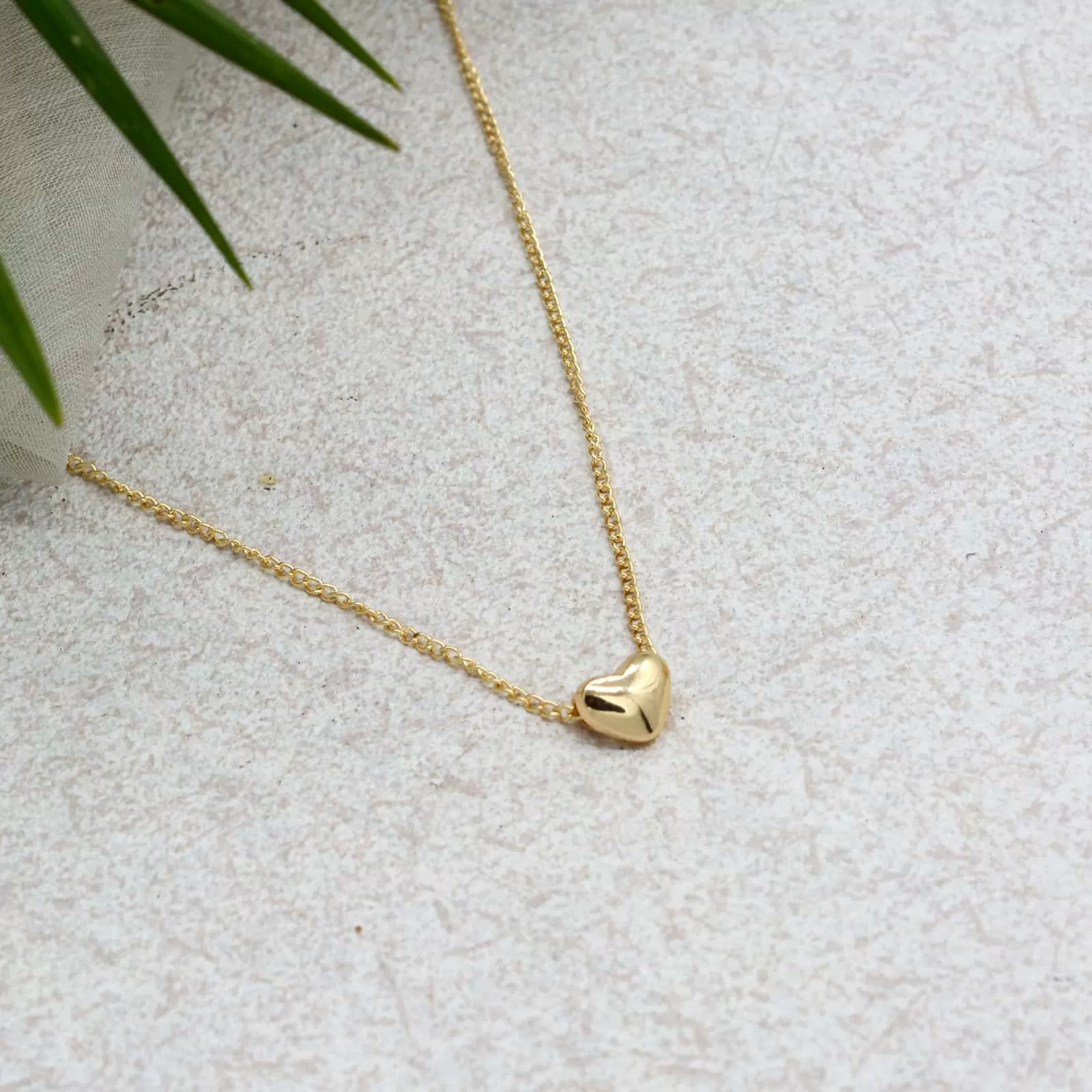 Minimal Heart Gold Pendant