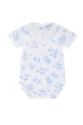 Nella Pima - Smocked Bubble - Blue Toile