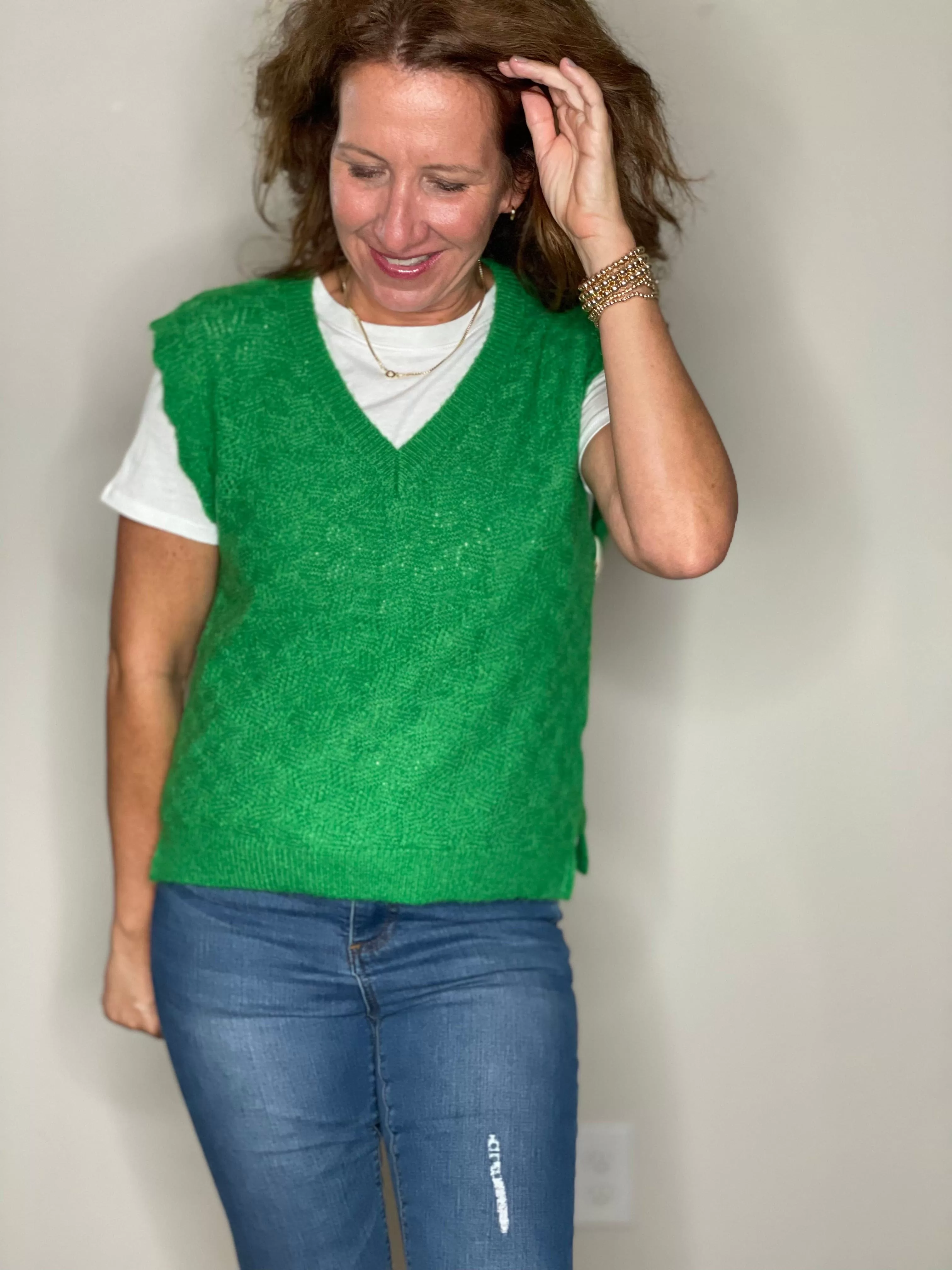 Neruda Top in Mighty Green