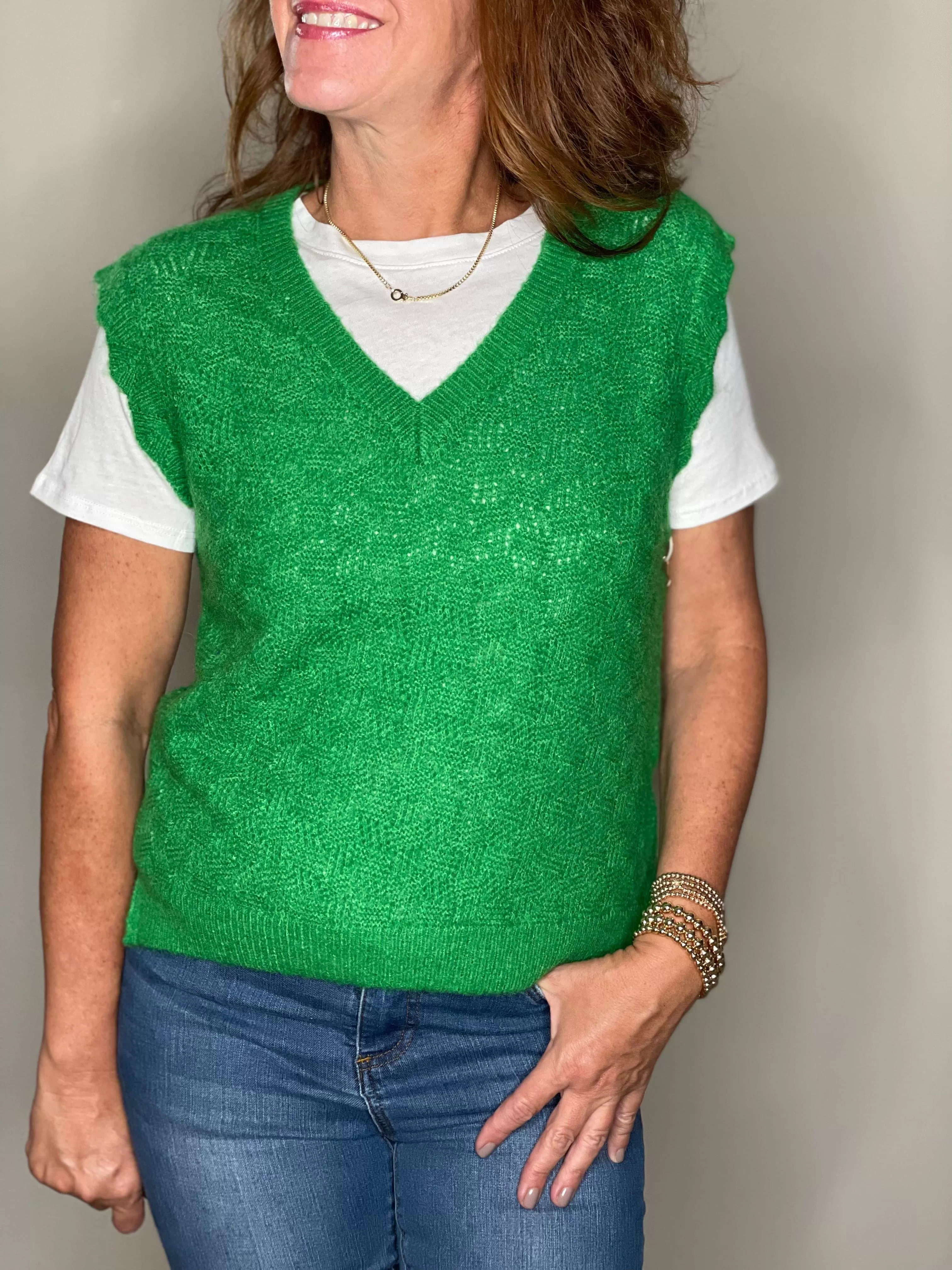 Neruda Top in Mighty Green