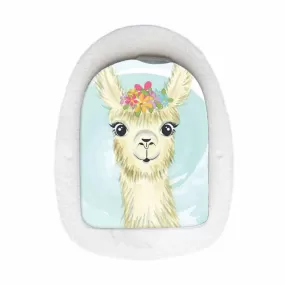 Omnipod decorative sticker: Happy llama