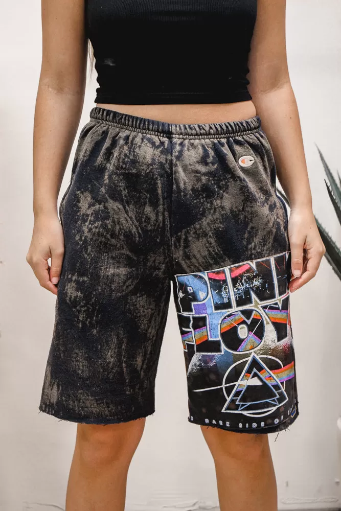 Pink Floyd Acid Wash Champion Sweat Shorts