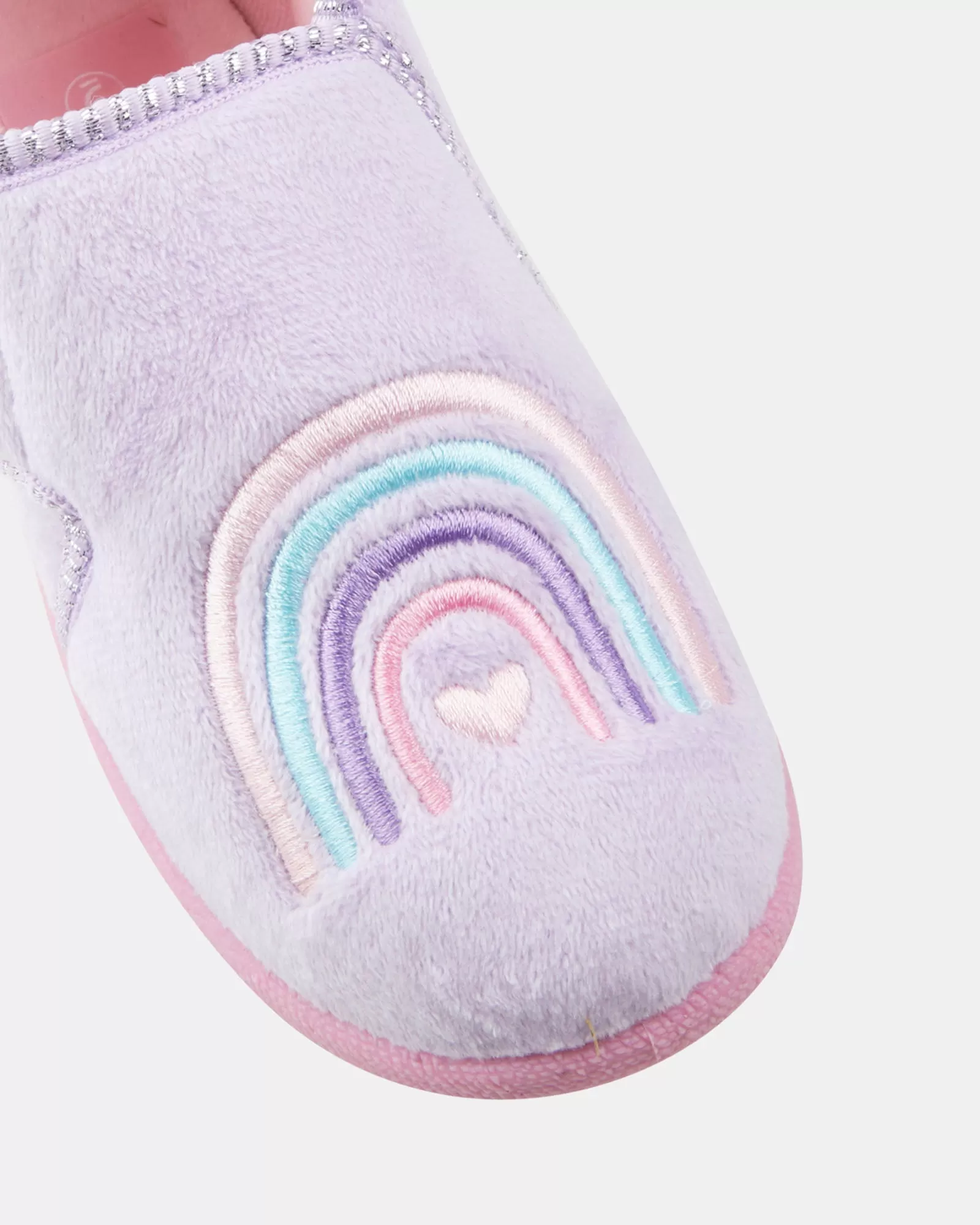 Rainbow Love Slippers Lilac