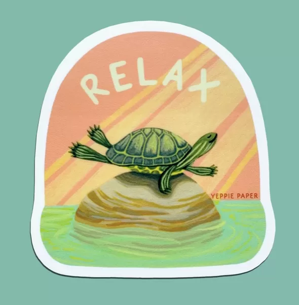 Relax Turtle Sticker