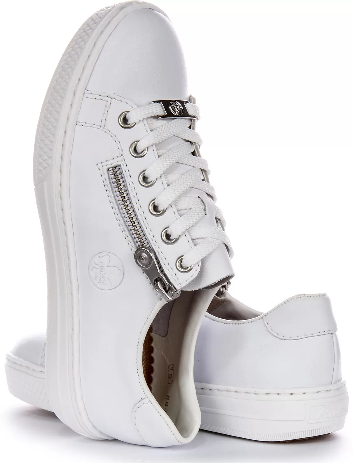 Rieker L59L1-83 In White Trainers For Women