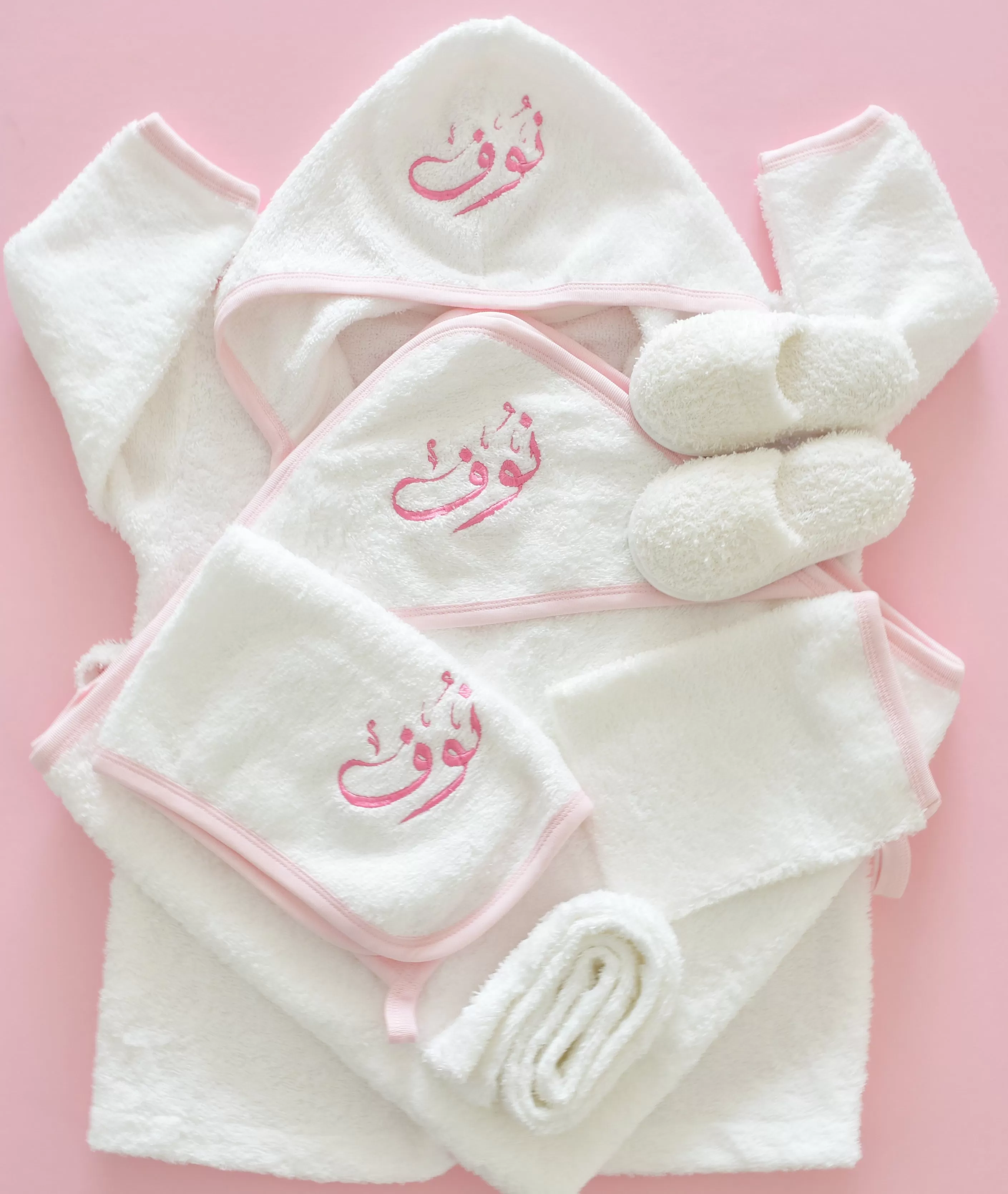 Roses Embroidery Baby Girl Set - Welcome Home Baby Set - Personalised Baby Set