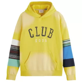 SCOTCH & SODA RELAXED FIT CLUB SODA APPLIQUE HOOODIE