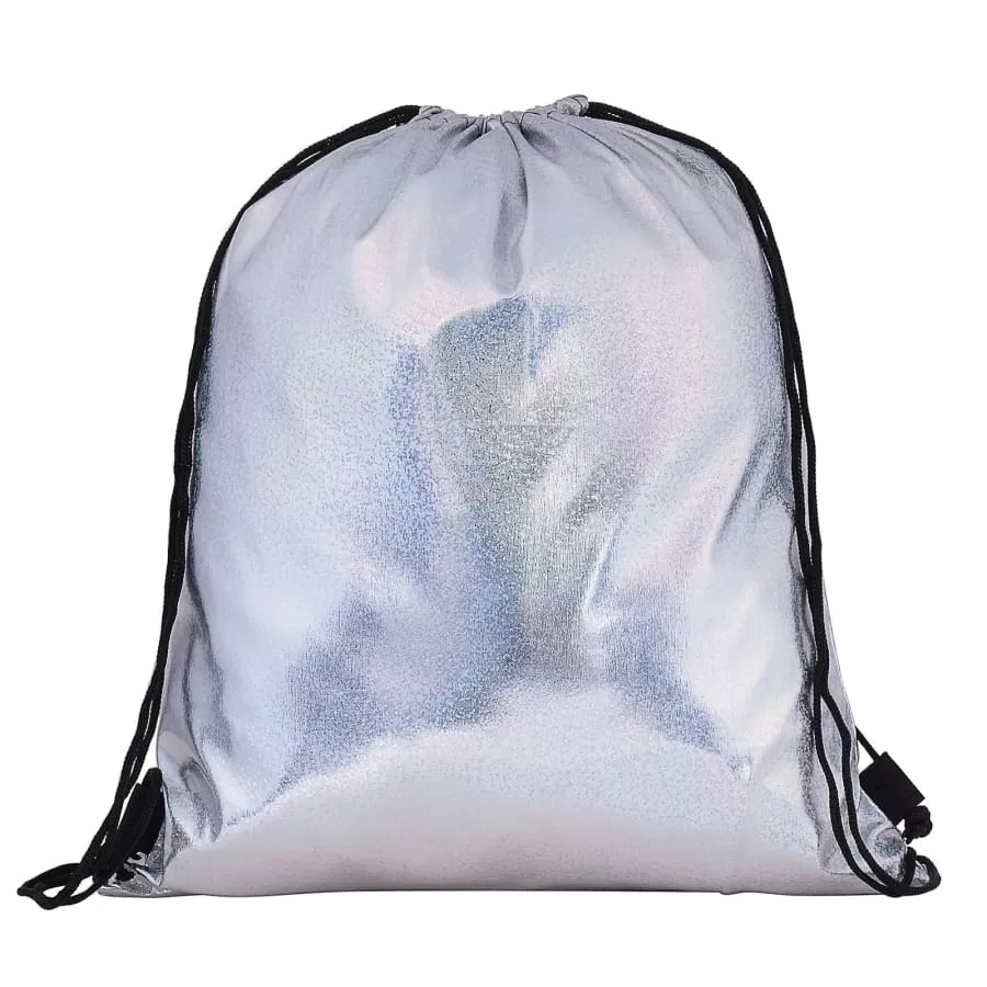 Silver Drawstring Bag