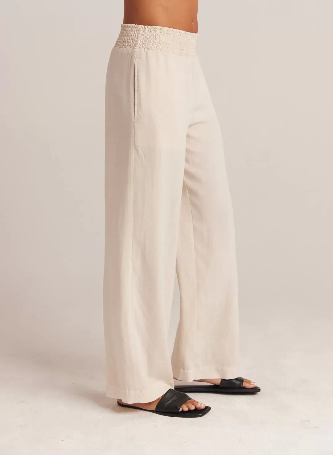 SMOCKED WAIST WIDE LEG PANT (CLIFFSIDE) - BELLA DAHL