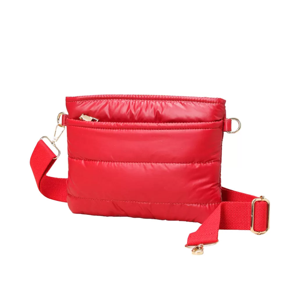 Solid Puffer Crossbody Bag