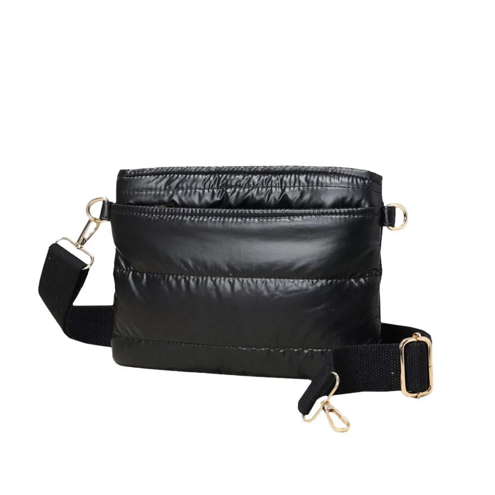 Solid Puffer Crossbody Bag