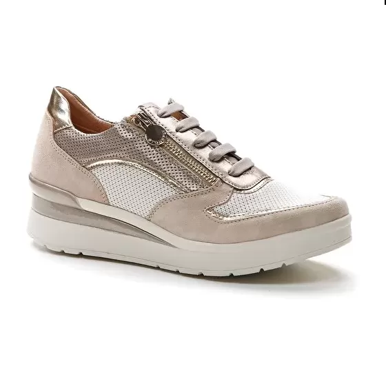 Stonefly women's casual sneakers shoe Cream 40 218969 007 beige gold