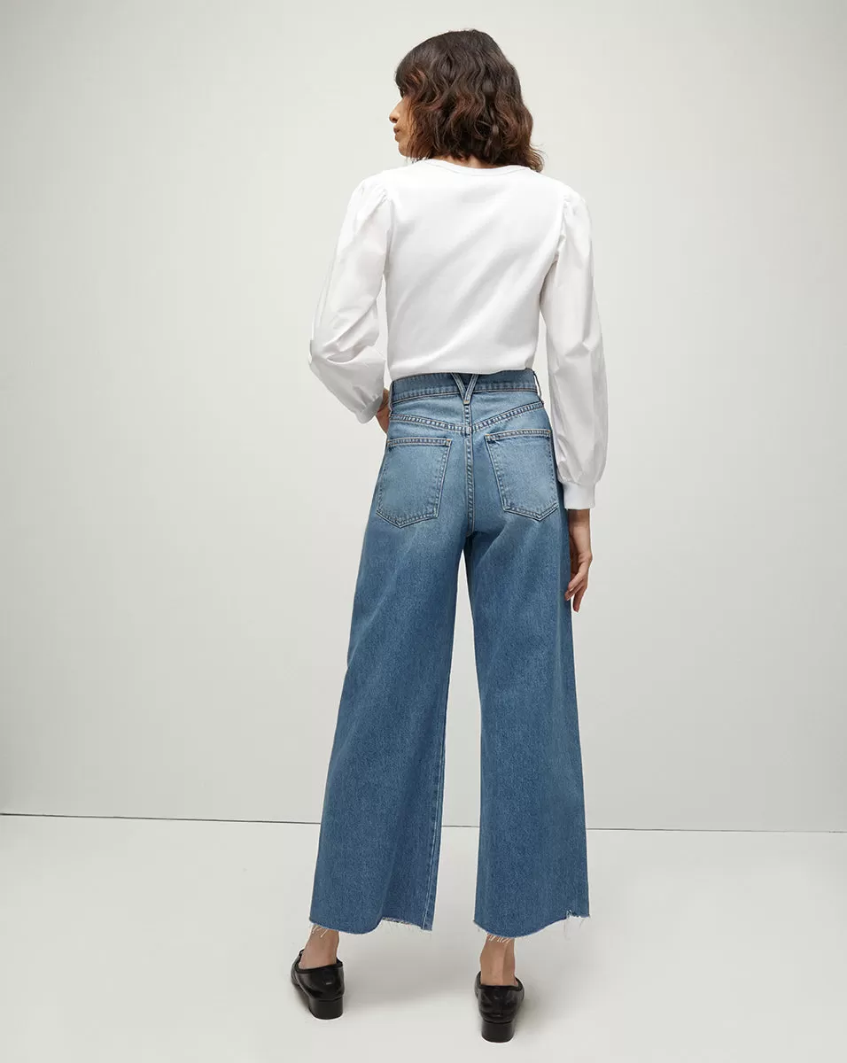 Taylor Cropped Wide-Leg Jean