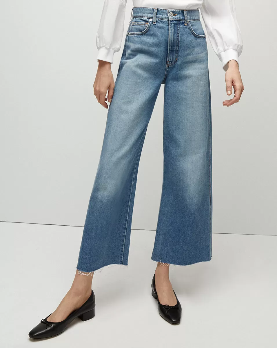 Taylor Cropped Wide-Leg Jean